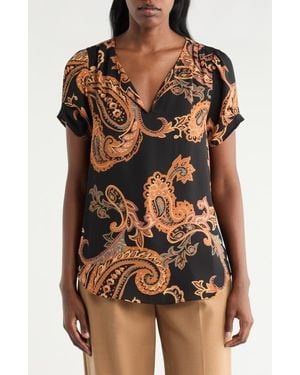 DR2 by Daniel Rainn Daniel Rainn Pinch Sleeve Blouse - Black