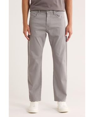 Mavi Zach Straight Leg Twill Pants - Gray