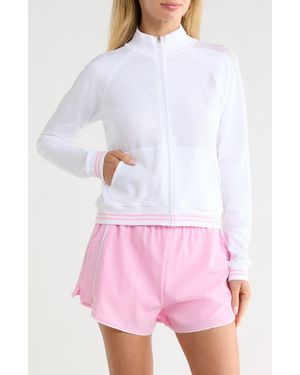 90 Degrees Seamless Net Play Tennis Jacket - White