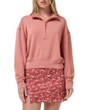 Travis Mathew Skyloft Soft Echo Half Zip Pullover - Red