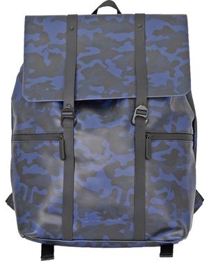Duchamp Foldover Rubberized Backpack - Blue