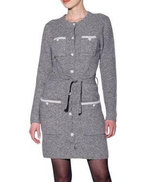 Walter Baker Beth Button Front Sweater Dress - Gray