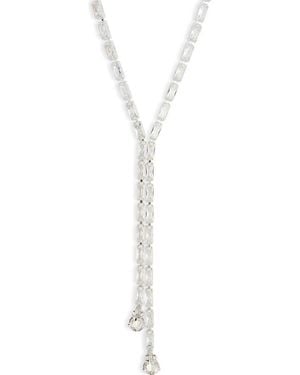 Nordstrom Rack Cubic Zirconia Double Drop Y-Necklace - Metallic