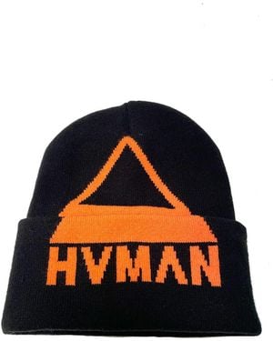 HVMAN Triangle Logo Knit Beanie - Blue
