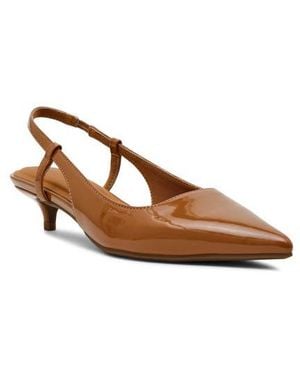 Anne Klein Shorty Slingback Pump - Brown