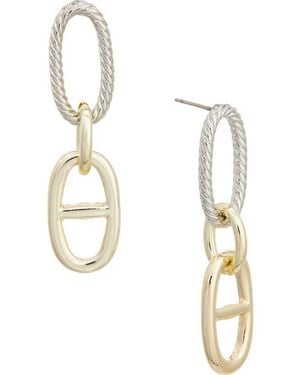 Juvell Two-Tone Mariner Link Drop Earrings - Multicolor