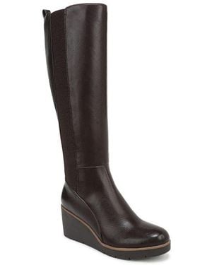 Naturalizer Adrian Knee High Wedge Boots - Black