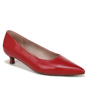 Naturalizer Natalia Pointed Toe Kitten Heel Pump - Red
