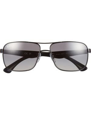 Ray-Ban 59Mm Aviator Sunglasses - Brown