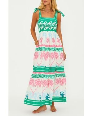 Beach Riot Cami Print Cover-Up Maxi Sundress - Green