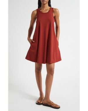 COS Organic Cotton Jersey A-Line Dress - Red