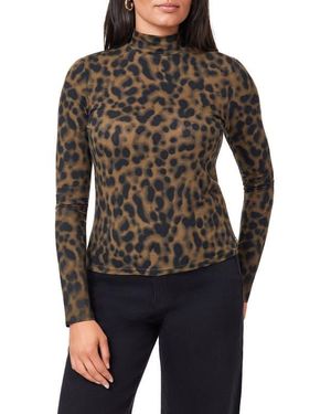 Scotch & Soda Long Sleeve Mock Neck Top - Black