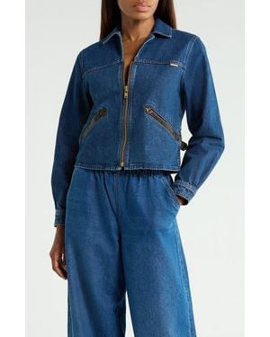 Mother The Steer Clear Denim Jacket - Blue