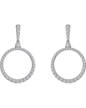 Lafonn Open Circle Simulated Diamond Drop Earrings - White
