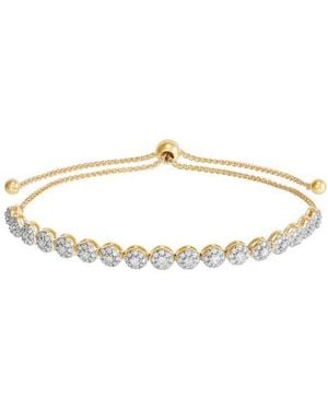 Frankie & Zoe 10K Pavé Diamond Slider Bracelet - Multicolor