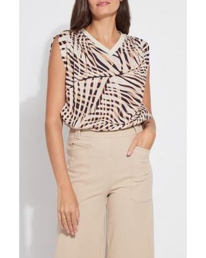 Lyssé Aura Rib V-Neck Tank Top - Natural