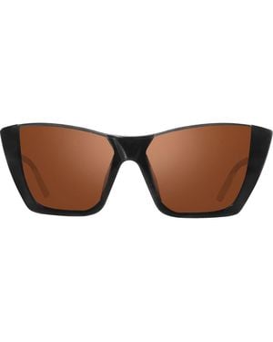 Revo Chelsea 56Mm Polarized Cat Eye Sunglasses - Brown