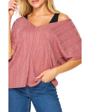 BLUEGREY Double V-Neck Knit Top - Pink