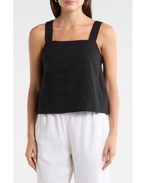Madewell Linen Blend Tank - Black