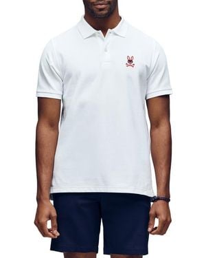 Psycho Bunny Mischief Classic Fit Piqué Polo - White
