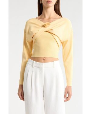 Astr Jasmyn Rib Crop Tube Top & Bolero Set - White