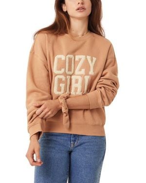 Kensie Easy Graphic Sweatshirt & Scrunchie Set - Blue