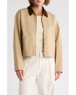Lucky Brand Short Utility Jacket - Natural
