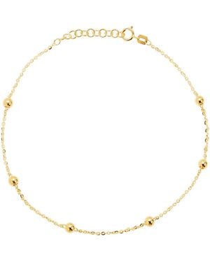 Frankie & Zoe Beaded Station Anklet - Metallic