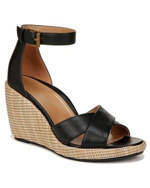 Vionic Marina Ankle Strap Wedge Sandal - Black