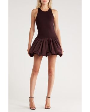 A.L.C. Eloise Sleeveless Bubble Hem Minidress - Red