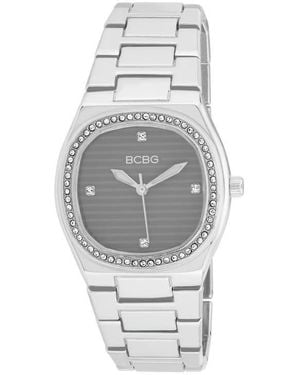 BCBGMAXAZRIA Cabinet Crystal Bracelet Strap Watch, 33Mm - Gray