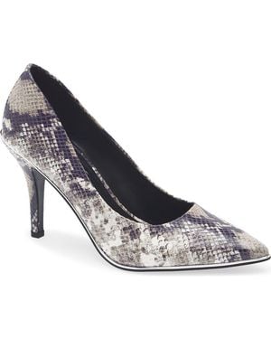 DKNY Preston Snakeskin Print Pump - Blue
