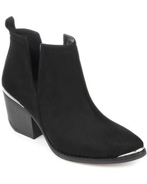 Journee Collection Issla Metal Trim Bootie - Black