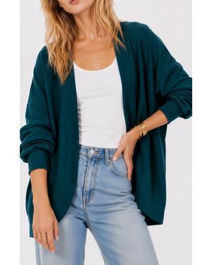 BLUEGREY Contrast Piped Cardigan - Blue