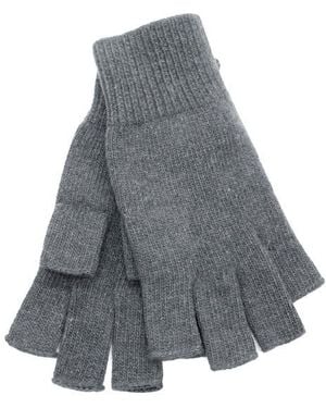 Portolano Fingerless Cashmere Gloves - Gray