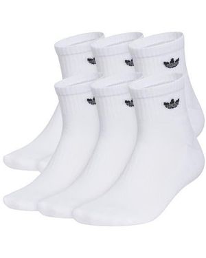 adidas Gender Neutral Originals 6-Pack Classic Cushioned Crew Socks - White