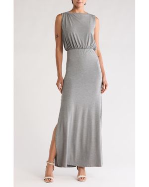 Go Couture Sleeveless Maxi Dress - Gray