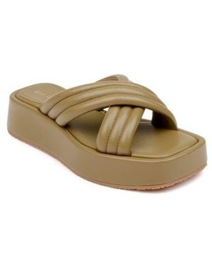 Dee Ocleppo Sicily Platform Slide Sandal - Metallic