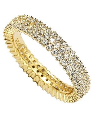 Suzy Levian Cubic Zirconia Eternity Band Ring - Metallic