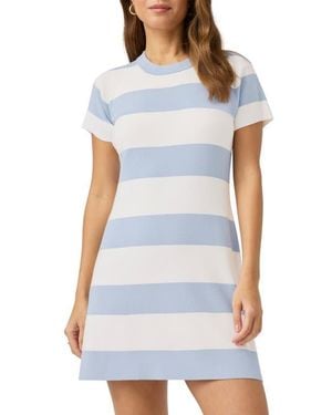Splendid Veronica Stripe Sweater Minidress - White
