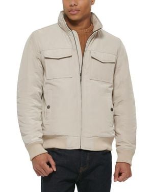 Dockers Quilted Lined Flight Bomber Jacket - Natural