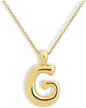 MOD AND JO Blake Bubble Letter Pendant Necklace - Metallic