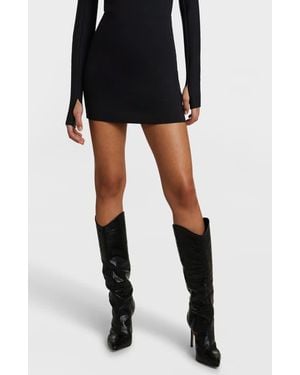 Commando Neoprene Micromini Skirt With Shorts - Black