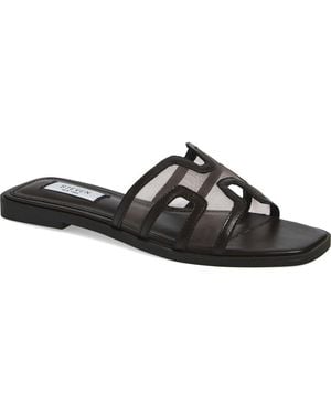 Steven New York Harlien Mesh Slide Sandal - Black