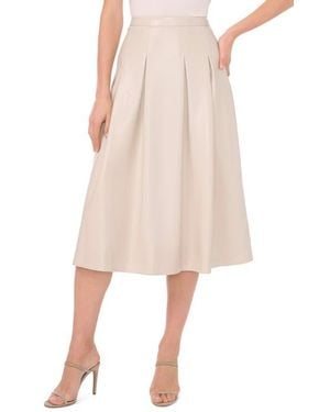 Halogen® Faux Leather Skirt - Natural