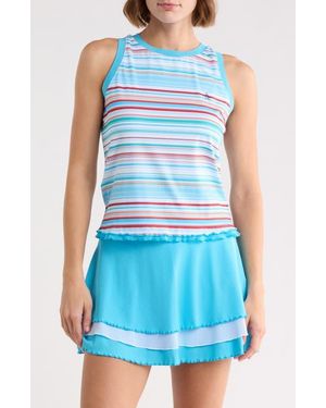 Original Penguin Ruffle Edge Tank - Blue