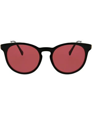 BCBGMAXAZRIA 52Mm Round Keyhole Sunglasses - Red
