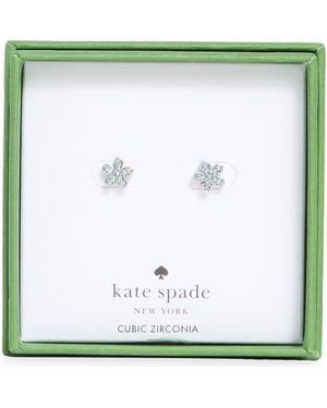Kate Spade Pavé Cubic Zirconia Flower Stud Earrings - White