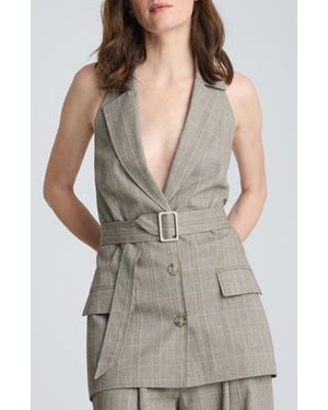Kenneth Cole Belted Halter Vest - Multicolor