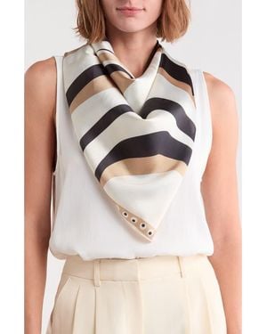 Steve Madden Swirly Girly Satin Scarf - Natural